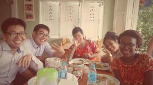 Lunch time at The Village with Jeehu, Enjin, Pooncy, Da, and Camille (Not in the picture, Marikka, Emily, and myself :)